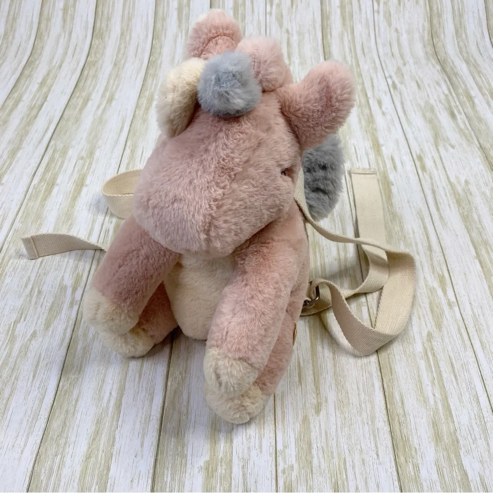 Zara Kids Pink Plush Unicorn Backpack